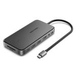 Vention TPYBB  USB-C to HDMI/USB 3.1 Gen 2-Ax2/USB 2.0/M.2 NGFF/SD/TF/PD/DC3.5mmSSDEnclosureDockingStation 0.15M Gray Aluminum Alloy Type