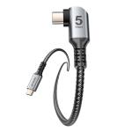 Vention TAZHI  USB 3.0 C Male to C Male Right Angle VR Cable 3M Gray Aluminum Alloy Type