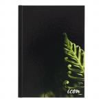 Icon Casebound Hard Cover Notebook - A5 - Black - 200 Page