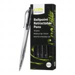 Icon Ballpoint Retractable Pens - Medium - Black - 10 Pack