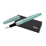 PILOT FINE WRITING 20355  MR3 Fountain Pen Medium Metallic Aqua Blue (FP-MR3-M-DT)