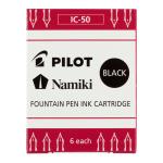 Pilot FINE WRITING IC-50-B  Fountain Pen Ink Cartridge Black, Pack of 6 (IC-50-B)