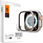 Spigen Apple Watch Ultra 1 & 2 49mm Tempered Glass Screen Protector with Alloy Tray (1 Pack) - Titanium, 9H Hardness Durable Glass - Extreme Clarity - Delicate Touch - Precise Fit - Scratch Resistance