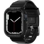 Spigen Apple Watch Series 8/7(45mm) & SE/6/5/4(44mm) Rugged Armor Pro Case with Strap - Black, Everyday Scratch Protection, Flexible security,  Shock-absorbent layer