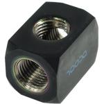 Alphacool HF Connection Terminal TEE T- Piece Round G1/4 - Deep Black